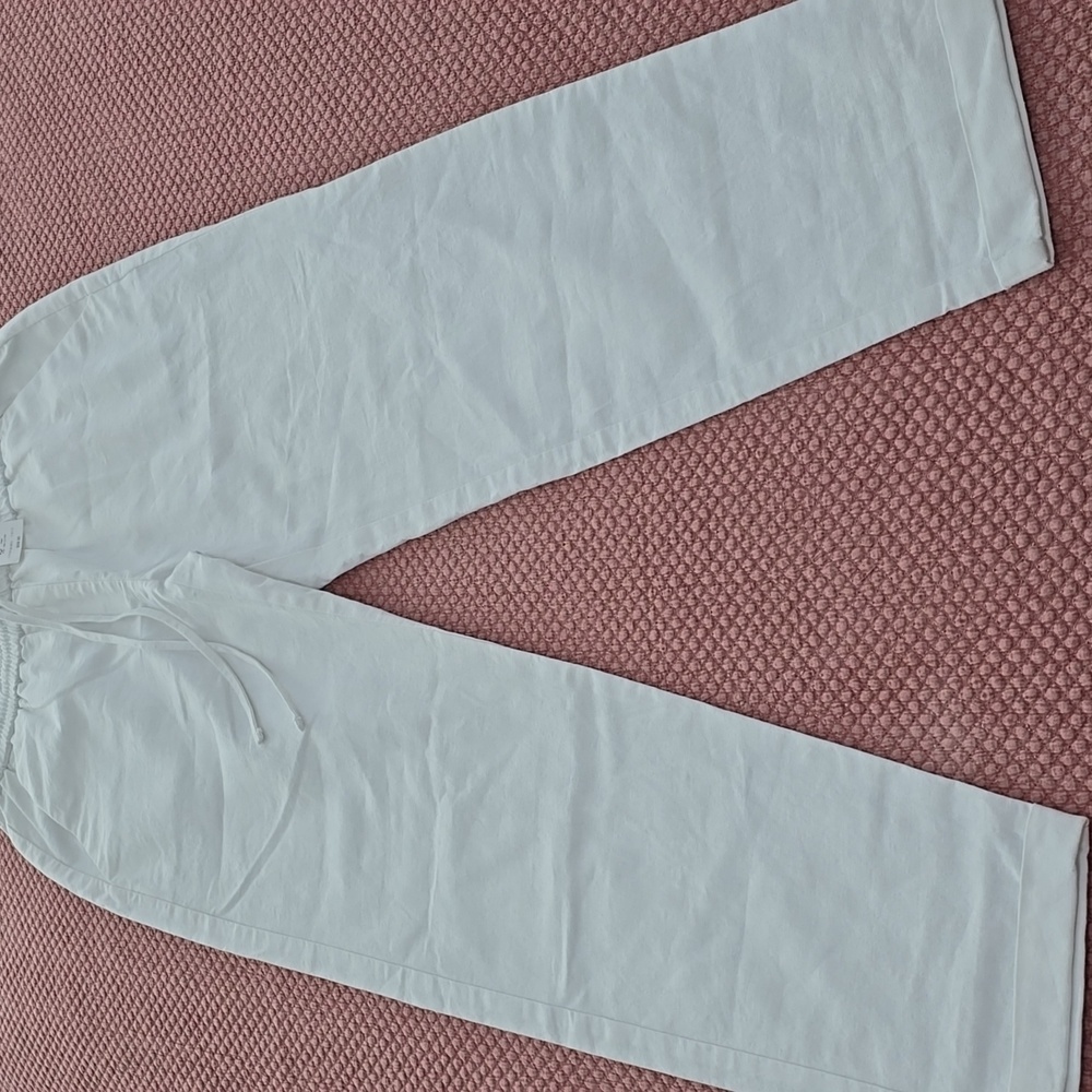 J Crew Factory Linen Cotton Blend Drawstring Women's Pants (Size 4) NWT - Picture 5 of 11
